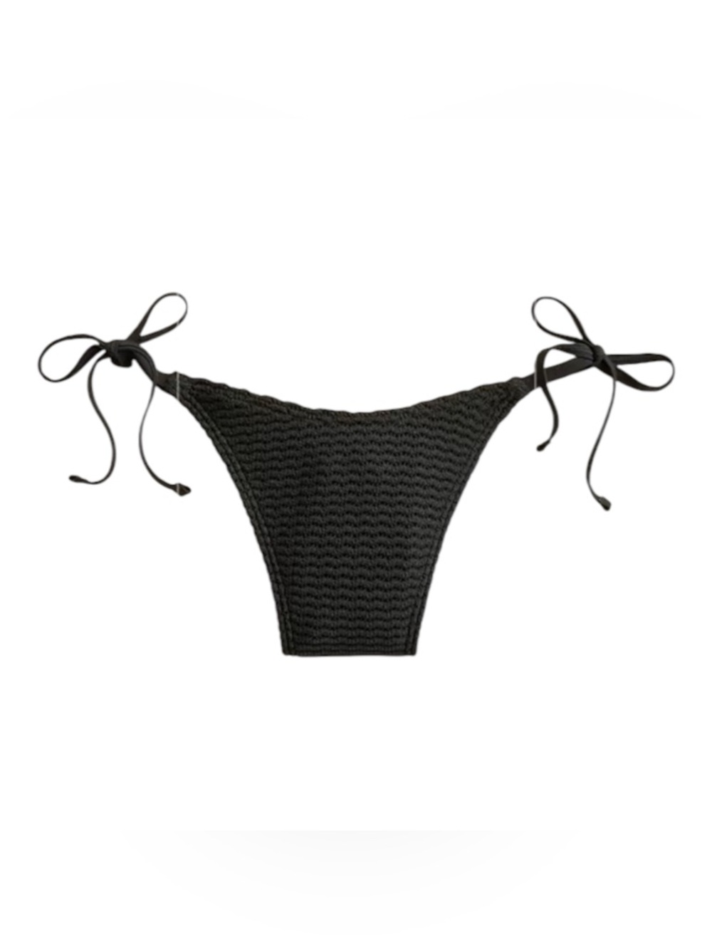 J. Crew crochet string bikini bottom black large